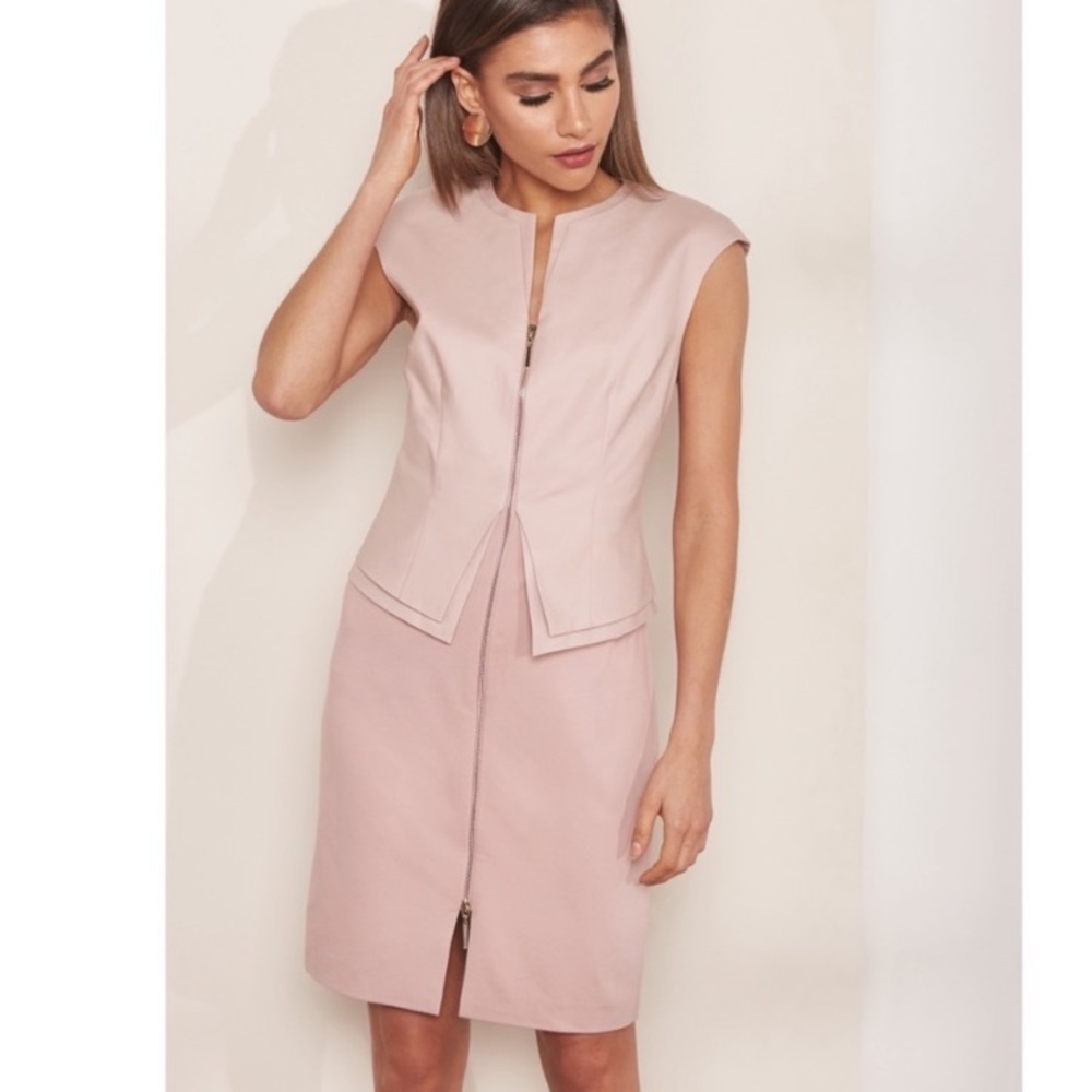 Ted Baker Kwyli Structured Peplum Zip Detail Dress Size 0